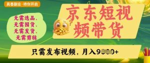 京东短视频带货,开启零门槛躺Z新时代【揭秘】-第一资源库