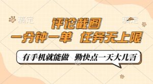 评论截图,0.5元一单,一分钟一单,有手机就能做,任务无上限,勤快点一天几张【揭秘】-第一资源库