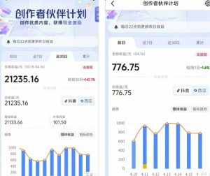 抖音海洋动物赛道新玩法，撸创作者伙伴计划，日入大几张，保姆级教程-第一资源库