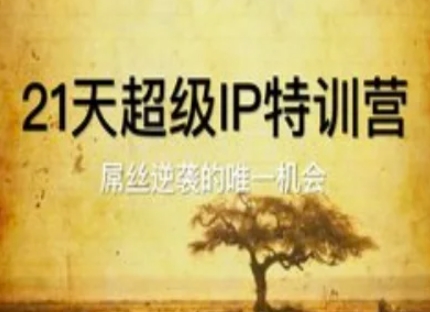 21天超级IP特训营,屌丝逆袭的唯一机会-第一资源库