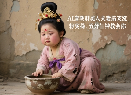 AI唐朝胖美人夫妻搞笑涨粉实操，五分钟教会你-第一资源库
