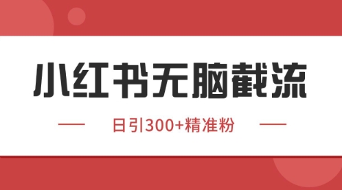 小红书只要你有同行就能获客，独家野路子获客玩法，暴力截流【揭秘】-第一资源库