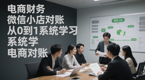 电商财务微信小店对账，从0到1系统学习电商对账-第一资源库