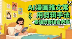 AI漫画推文常用剪辑手法,基础剪辑组合教程-第一资源库