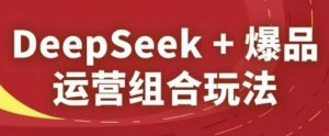 DeepSeek+爆品运营组合玩法，2025淘系精品课-第一资源库
