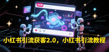 小红书引流获客2.0，小红书引流教程-第一资源库