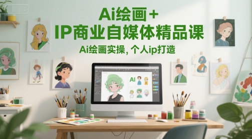 Ai绘画+IP商业自媒体精品课,Ai绘画实操,个人ip打造-第一资源库