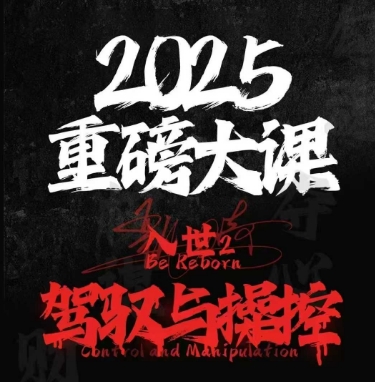 2025重磅大课，入世2，驾驭与控制-第一资源库