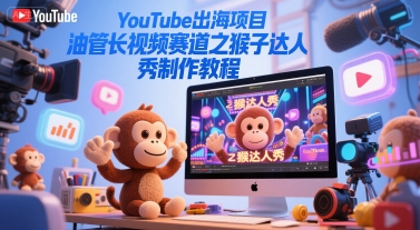 YouTube出海项目,油管长视频赛道之猴子达人秀制作教程-第一资源库