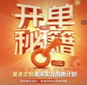 淘宝开单秘籍PRO,量身定制淘天实战陪跑计划,告别做店迷茫、快速突破运营瓶颈期(更新6月)-第一资源库