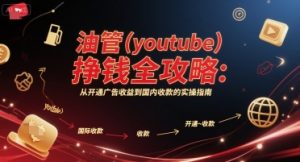 油管(youtube)挣钱全攻略:从开通广告收益到国内收款的实操指南-第一资源库
