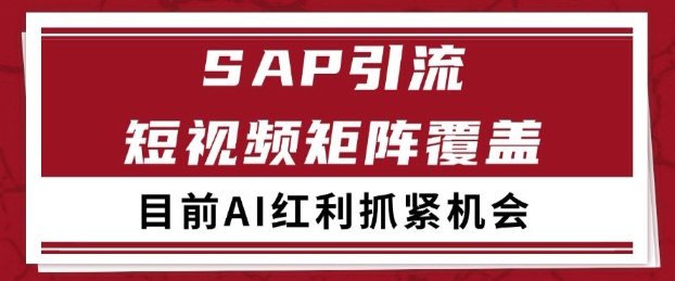 小红书某音sap赛道引流获客 自热矩阵日引200+【揭秘】-第一资源库