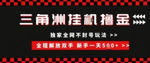 三角洲全自动挂G撸金，新手轻松一天5张+，无脑搬砖【揭秘】-第一资源库