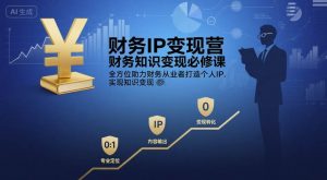 财务IP变现营,财务知识变现必修课,全方位助力财务从业者打造个人IP,实现知识变现-第一资源库