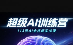 超级AI视频：绘画、带货、职场全场景113节通关课，解锁AI无限可能，开启精彩AI之旅-第一资源库