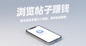 浏览帖子挣钱，每天动动手指几十米，有手机就能做【揭秘】-第一资源库