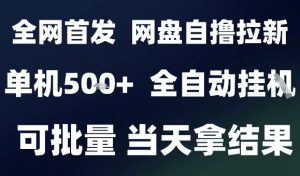 2025最新九月网盘自撸拉新，全自动运行，解放双手，日入5张+，小白可玩，批量操作【揭秘】-第一资源库