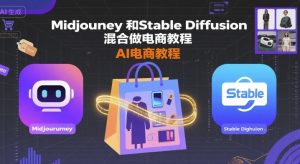 Midjourney和Stable Diffusion混合做电商教程-ai电商教程-第一资源库