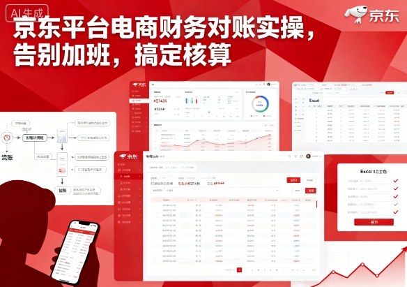 京东平台电商财务对账实操，告别加班，搞定核算-第一资源库