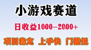 最新小游戏赛道,日收益1k-2k+,项目稳定上手快门槛低,在家就可以自己创业【揭秘】-第一资源库