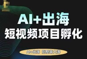 AI·TikTok AI+出海短视频项目孵化,陪你从0-1借助AI实现出海变现-第一资源库