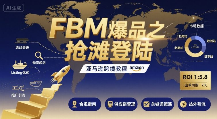 FBM爆品之抢滩登陆-亚马逊跨境教程-第一资源库