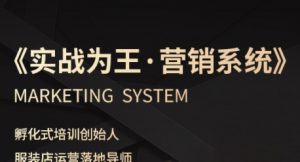 服装老板必修课《实战为王-营销系统》实现业绩被动式增长-第一资源库