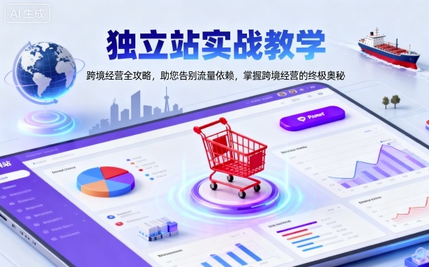 独立站实战教学,跨境经营全攻略,助您告别流量依赖,掌握跨境经营的终极奥-第一资源库