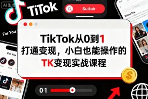 TikTok从0到1打通变现,小白也能操作的TK变现实战课程-第一资源库