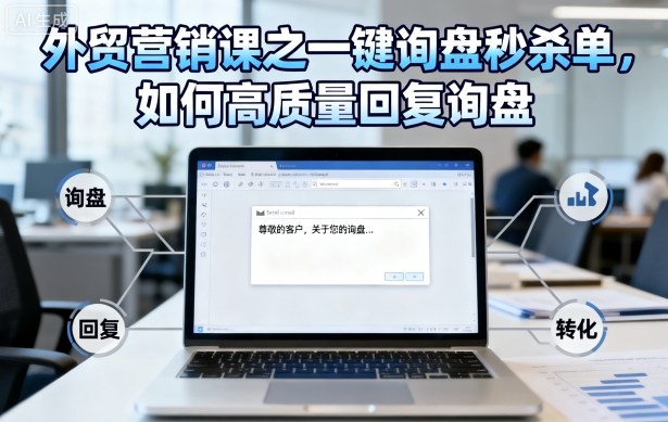 外贸营销课之一键询盘秒杀单，如何高质量回复询盘-第一资源库