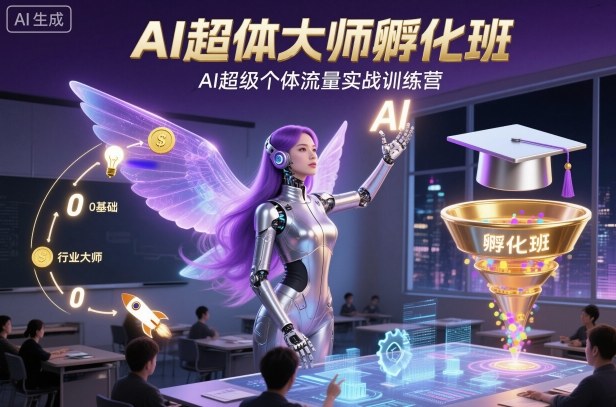 AI超体大师孵化班，AI超级个体流量实战训练营-第一资源库