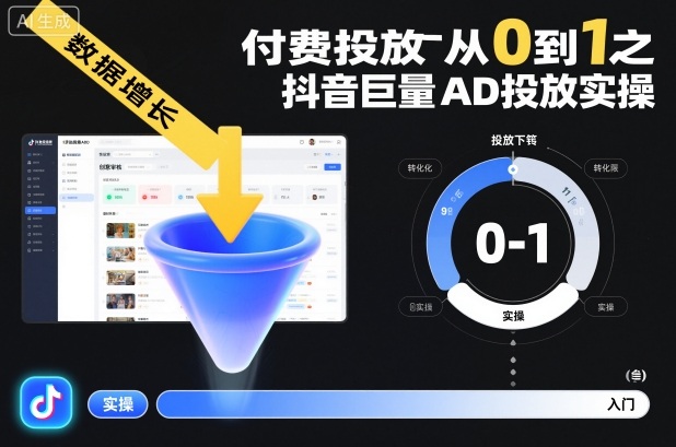 ​​‌‬‌‍⁤⁣​​⁤⁢​⁤​‍‬‬​⁤⁣‍‬⁤​⁡​⁣⁡‌‍​⁤⁣‍⁣​‌⁢⁢⁡‍⁣⁡​付费投放从0到1之抖音巨量AD投放实操-第一资源库