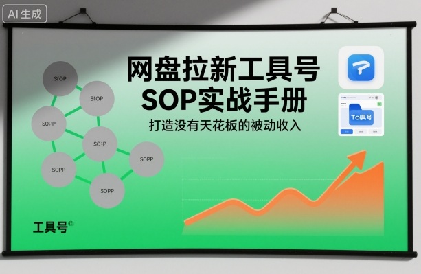 网盘拉新工具号SOP实战手册，打造没有天花板的被动收入-第一资源库