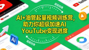 AI+油管起量视频训练营,助力你超级加速AI YouTube变现进度-第一资源库