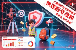 儿童防拐安全科普知识视频制作教学，快速起号涨粉，容易爆，轻松变现-第一资源库