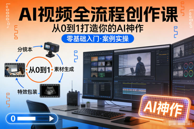 AI视频全流程创作课，从0到1打造你的AI神作-第一资源库