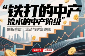 付费文章:铁打的中产,流水的中产阶级-第一资源库