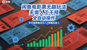 闲鱼电影票无脑玩法，无需人工干预，全自动操作，天天爆单稳定日入3张睡后收入【揭秘】-第一资源库