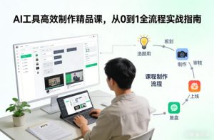 AI工具高效制作精品课,从0到1全流程实战指南-第一资源库