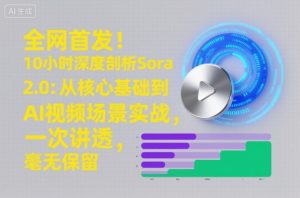 全网首发!10小时深度剖析Sora 2.0:从核心基础到AI视频场景实战,一次讲透,毫无保留-第一资源库