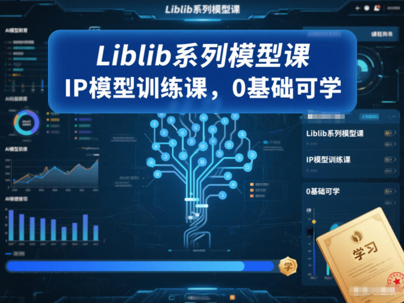 Liblib系列模型课,IP模型训练课,0基础可学-第一资源库