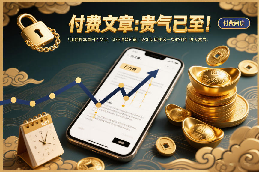 付费文章:贵气已至!用最朴素直白的文字,让你清楚知道,该如何接住这一次时代的泼天富贵-第一资源库