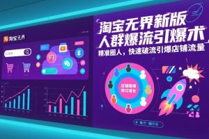 淘宝无界新版人群爆流引爆术，精准圈人，快速破流引爆店铺流量-第一资源库