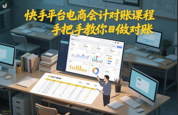 快手平台电商会计对账课程,手把手教你做对账-第一资源库