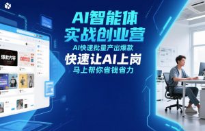 AI智能体实战创业营12月23-25号线下课,AI快速批量产出爆款,快速让AI上岗,马上帮你省钱省力-第一资源库