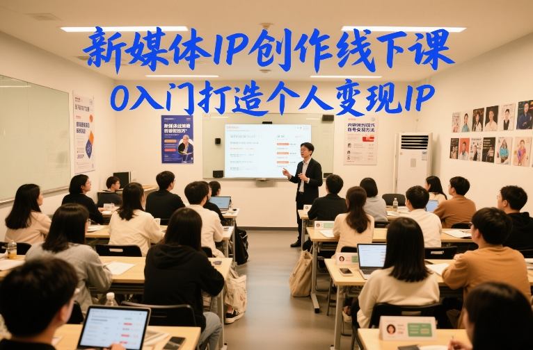 新媒体IP创作线下课,0入门打造个人变现IP-第一资源库