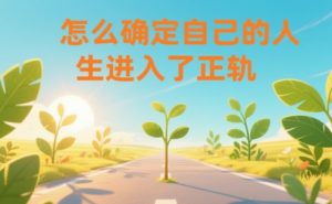 某公众号付费文章：怎么确定自己的人生进入了正轨？-第一资源库