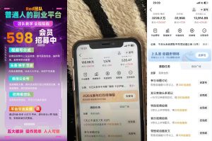 收费598的Red团队普通人副业陪跑,视频号、公众号、头条、百度、快手多平台矩阵变现,新手小白也能月入1W-简知库